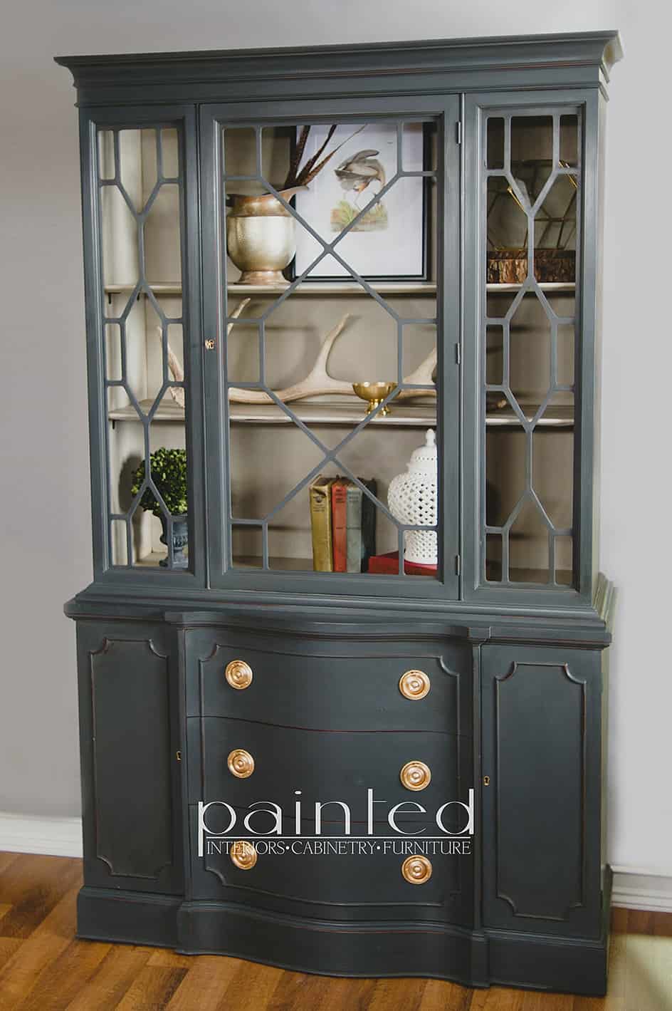 Antique China Cabinet in Annie Sloan Chalk Paint - Painted ...