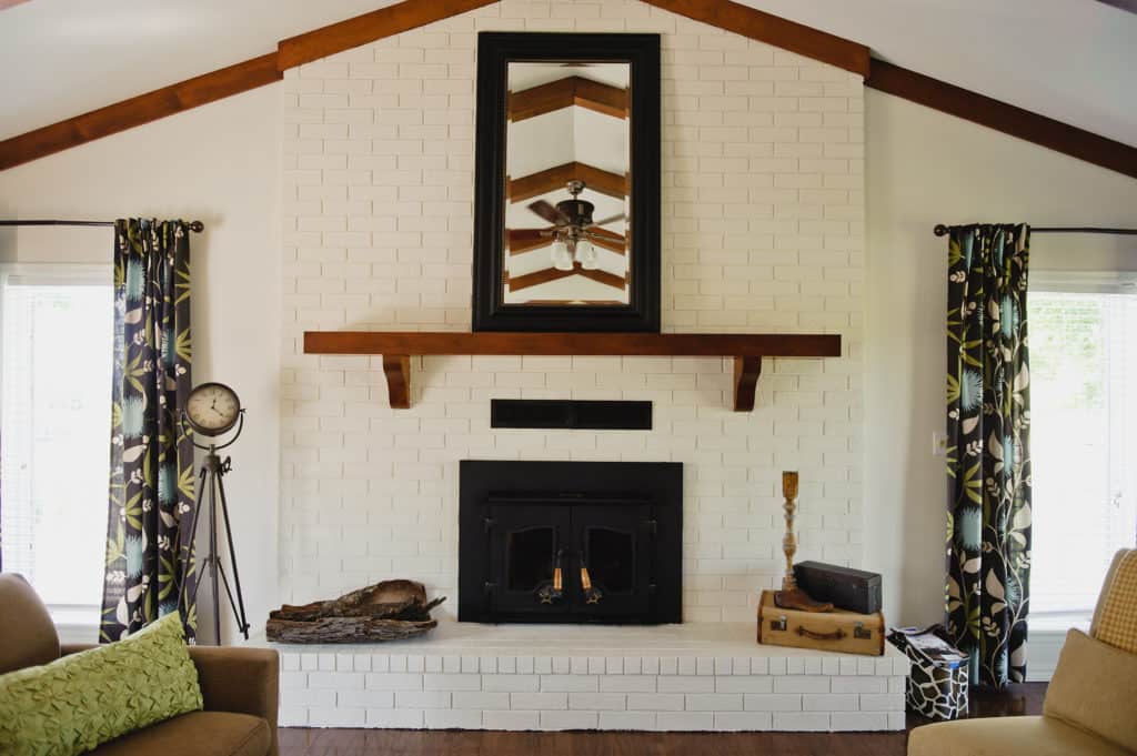 how to update a dated brick fireplace with paint