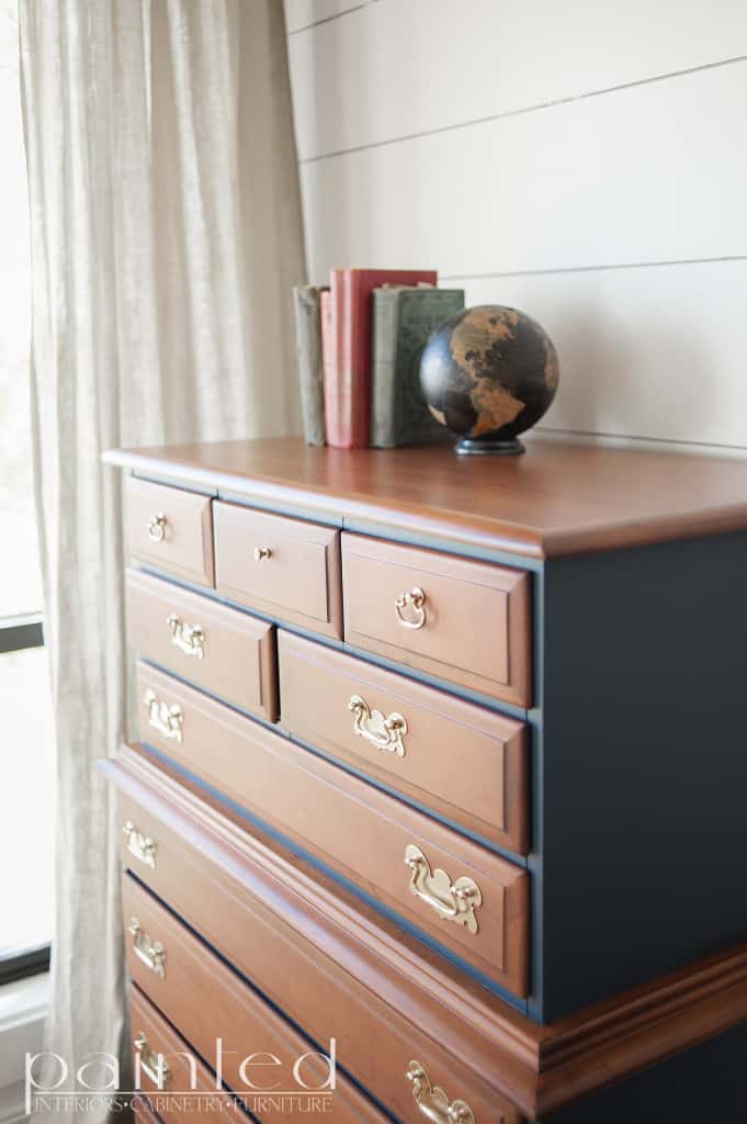 Two tone chest discount of drawers