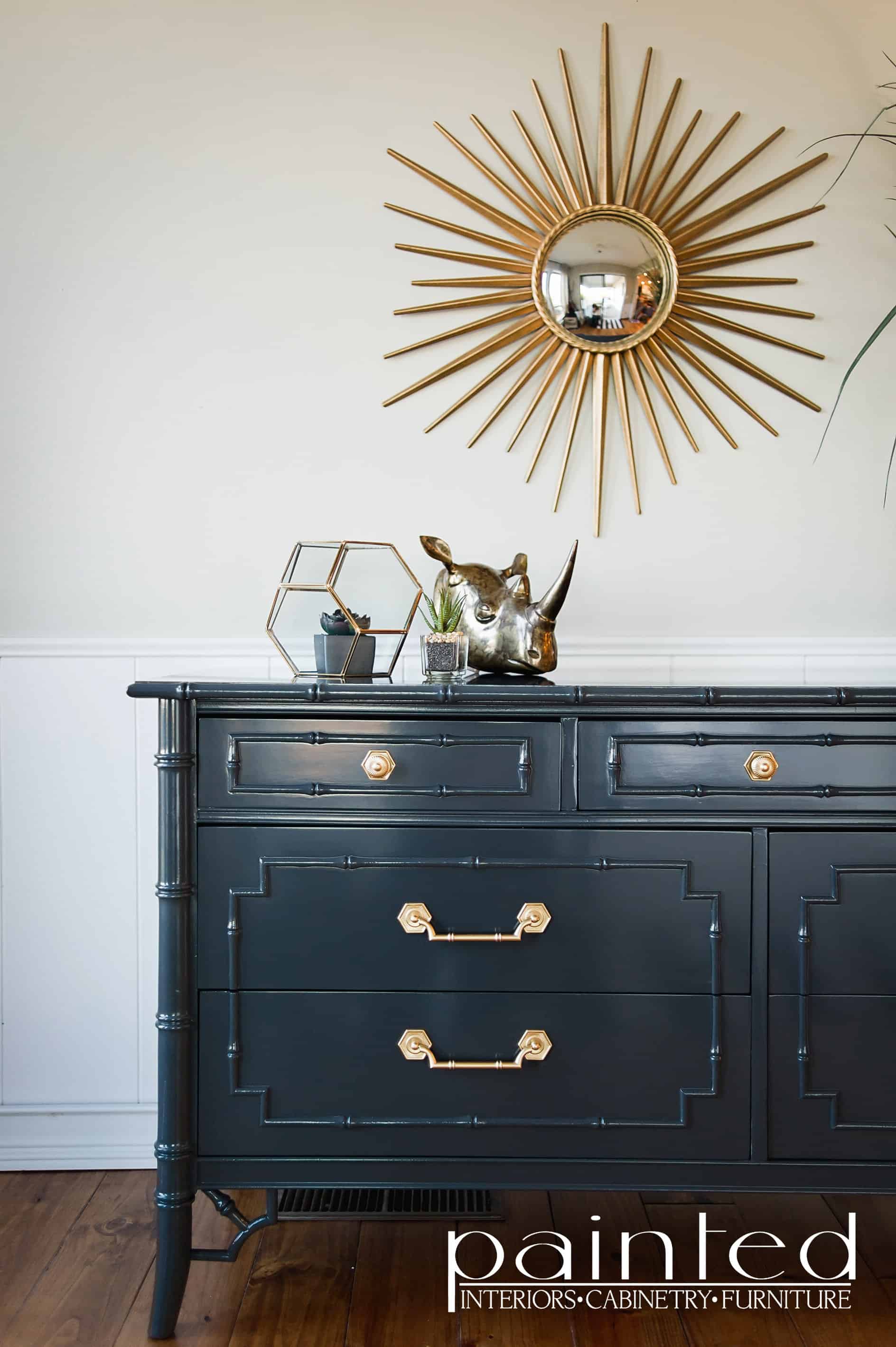 Painted shop bamboo dresser
