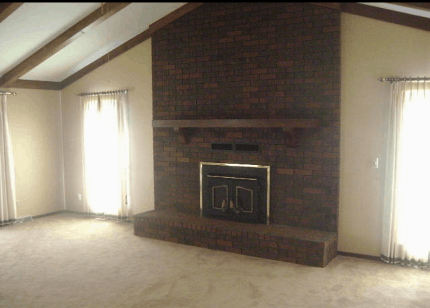 how to paint a brick fireplace