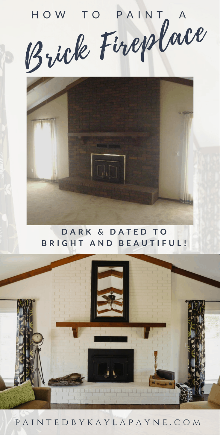 How to paint a brick fireplace white