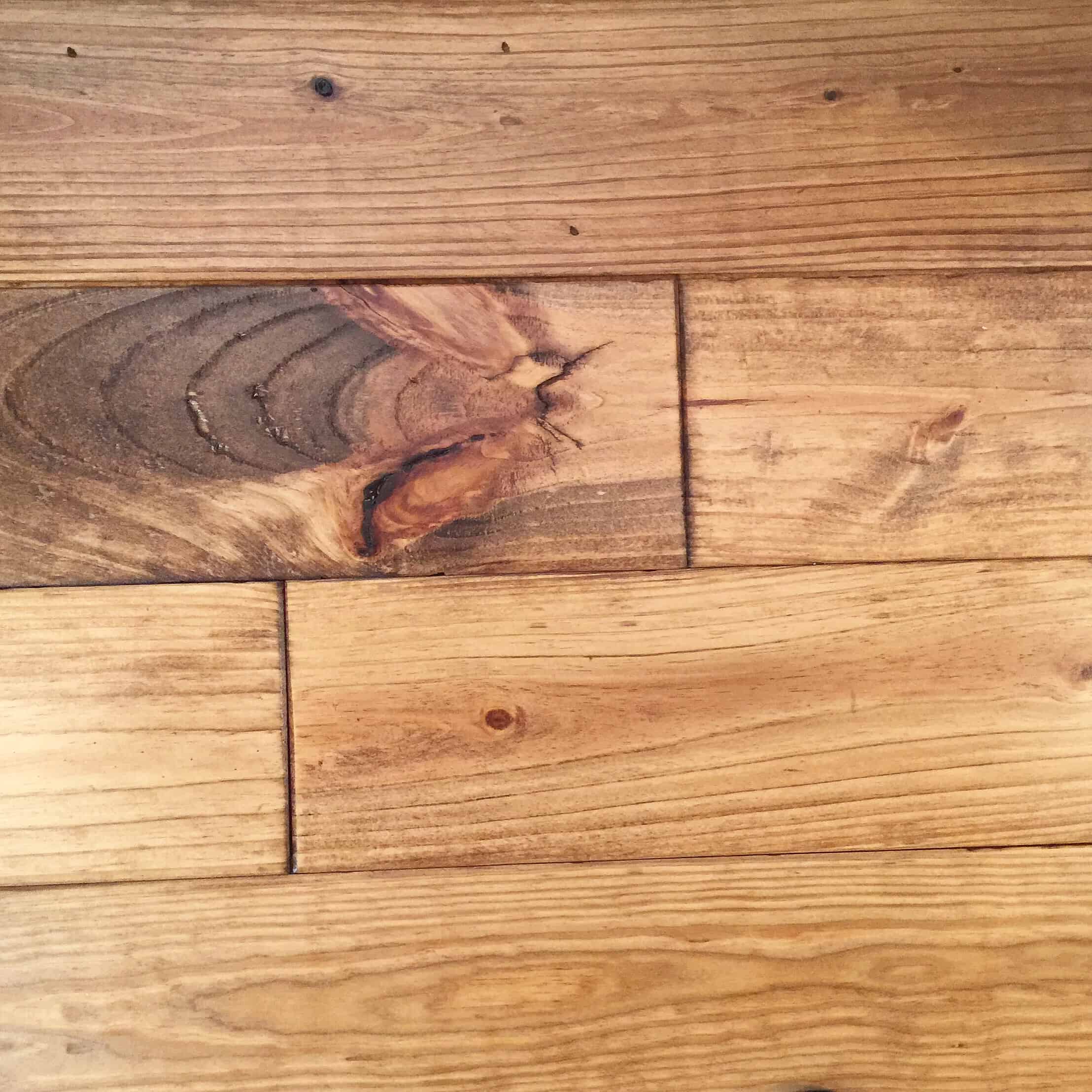 Minwax Early American Stain On Pine Solid Hardwood Flooring In