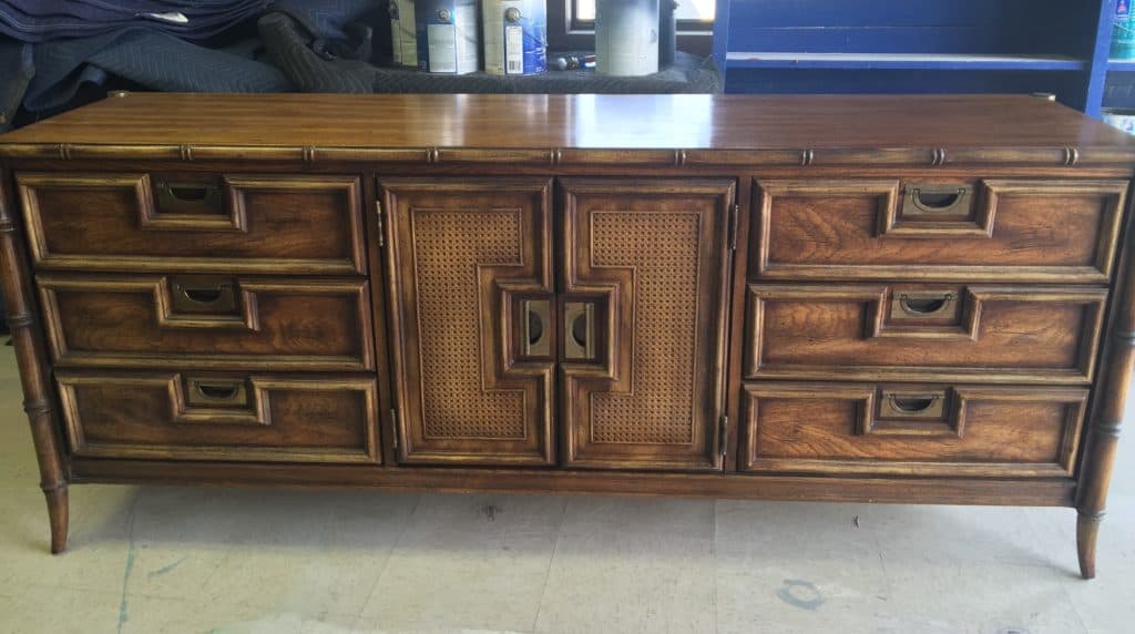 Vintage faux bamboo Stanley Dresser