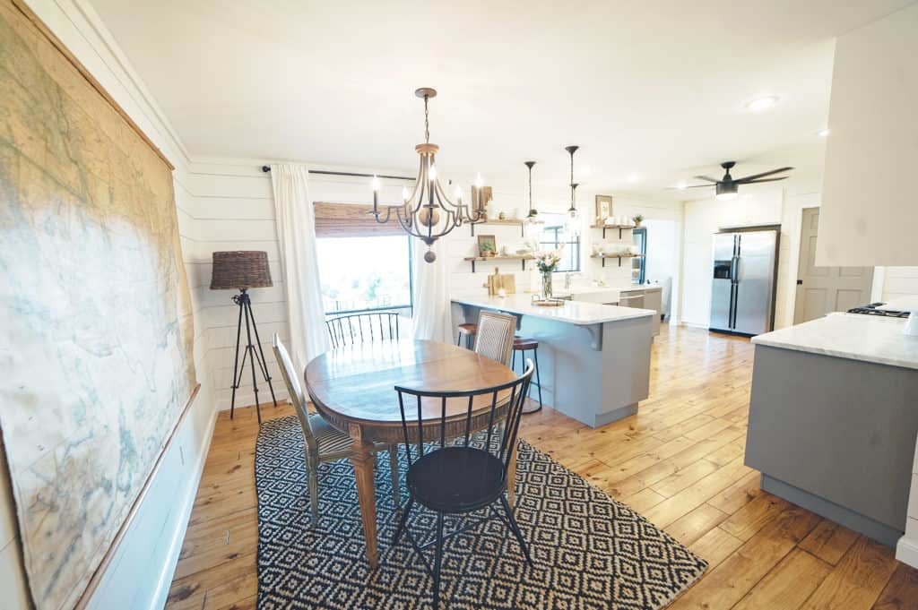 IKEA cabinets in fixer upper kitchen remodel