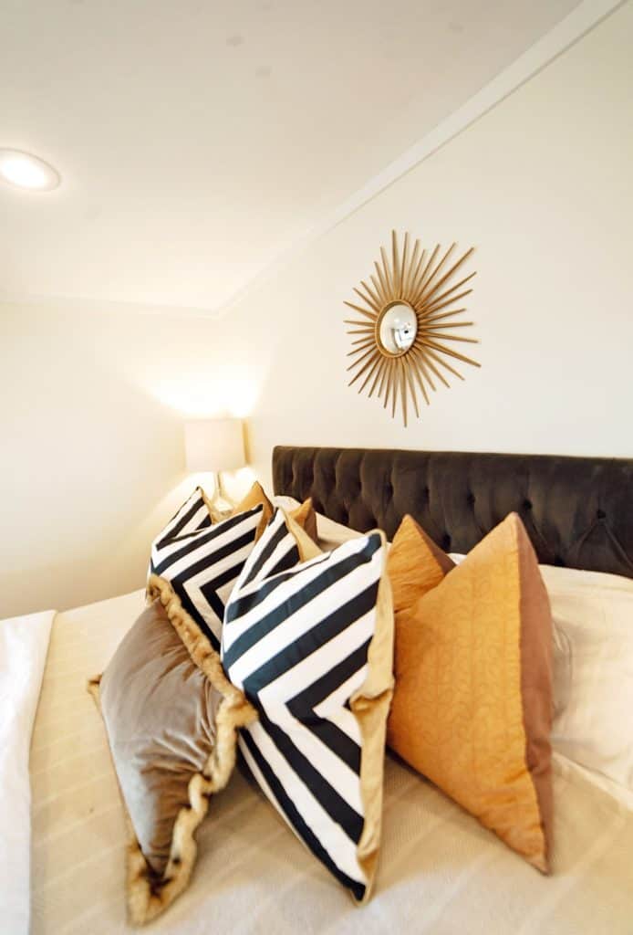 black and white stripe pillows