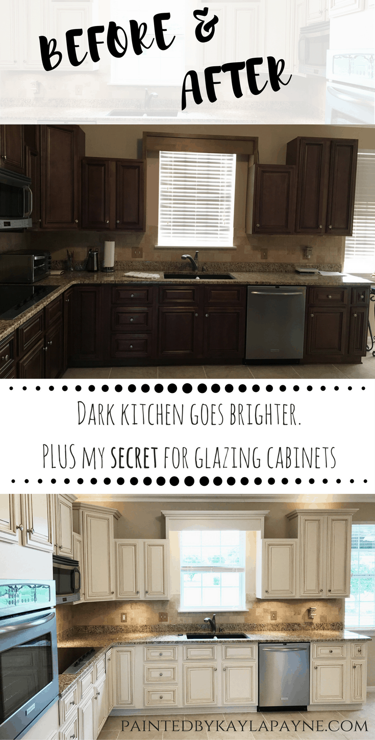 I'm sharing my secret for achieving this pinstriped glazed cabinet! So simple you won't believe it!