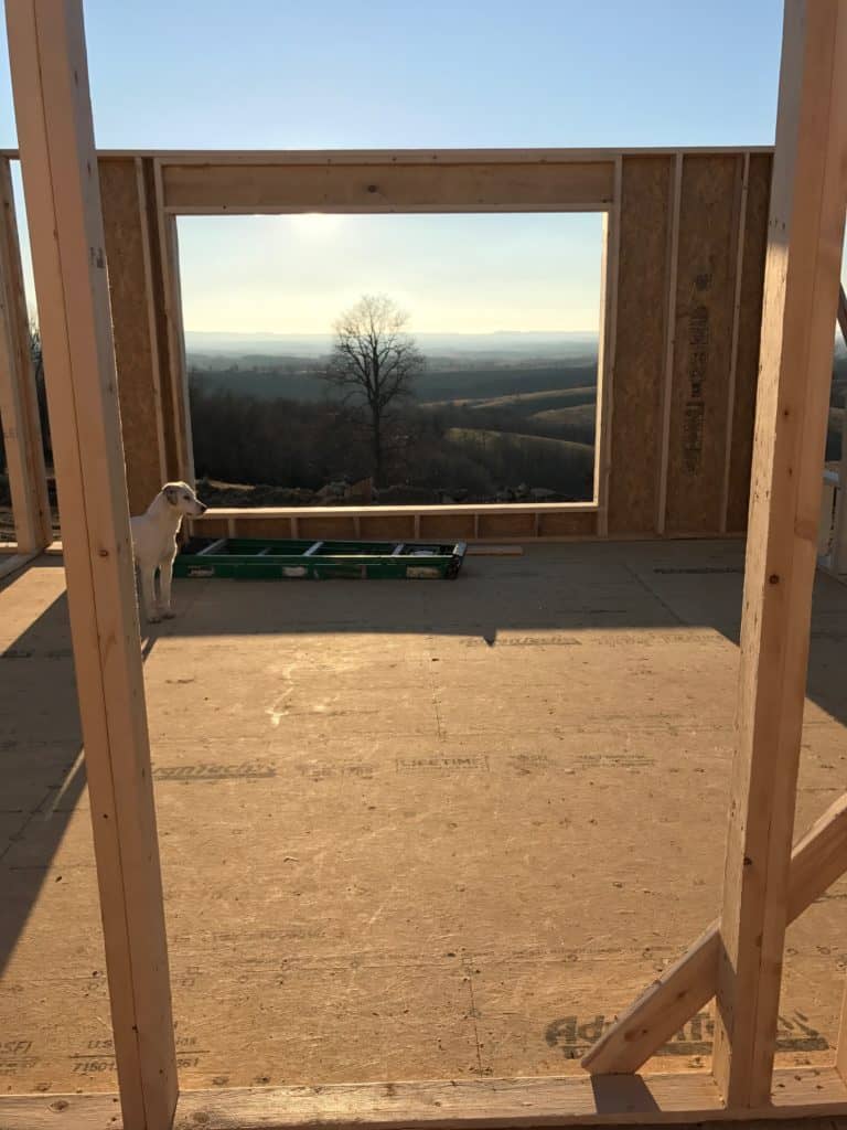 Huge picture window in master bedroom