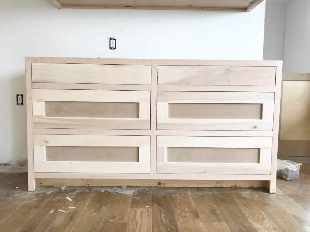 Custom inset shaker cabinetry.  All drawers in the base cabinets.