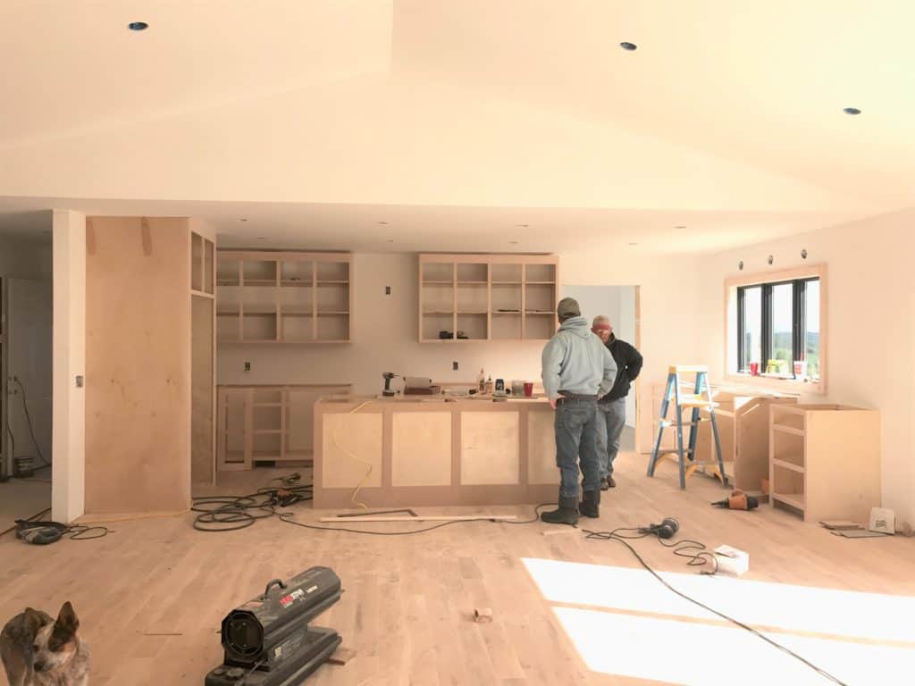 Progress made on our DIY custom kitchen cabinetry