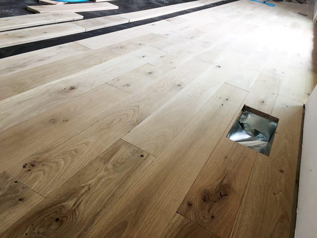 #2 White Oak wide plank solid hardwood flooring