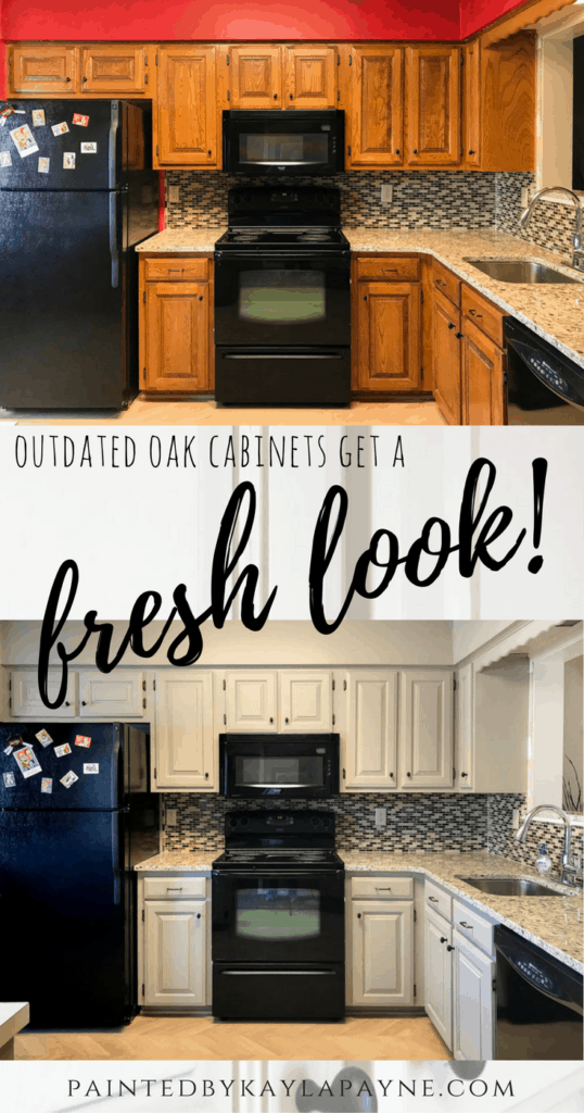 Outdated Oak Cabinets Get A Fresh Look Painted By Kayla Payne - Are Painted Cabinets Going Out Of Style