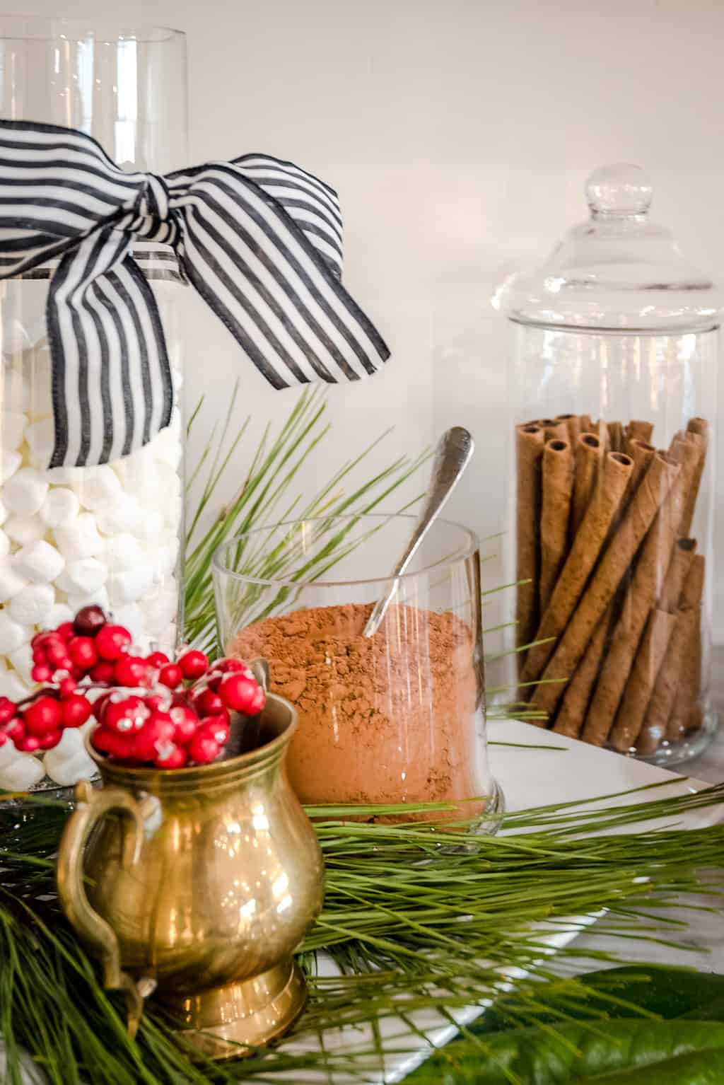 Cute hot chocolate station set up for the kids!