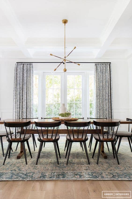 Fresh and bright dining room makes a bold yet simple statement!