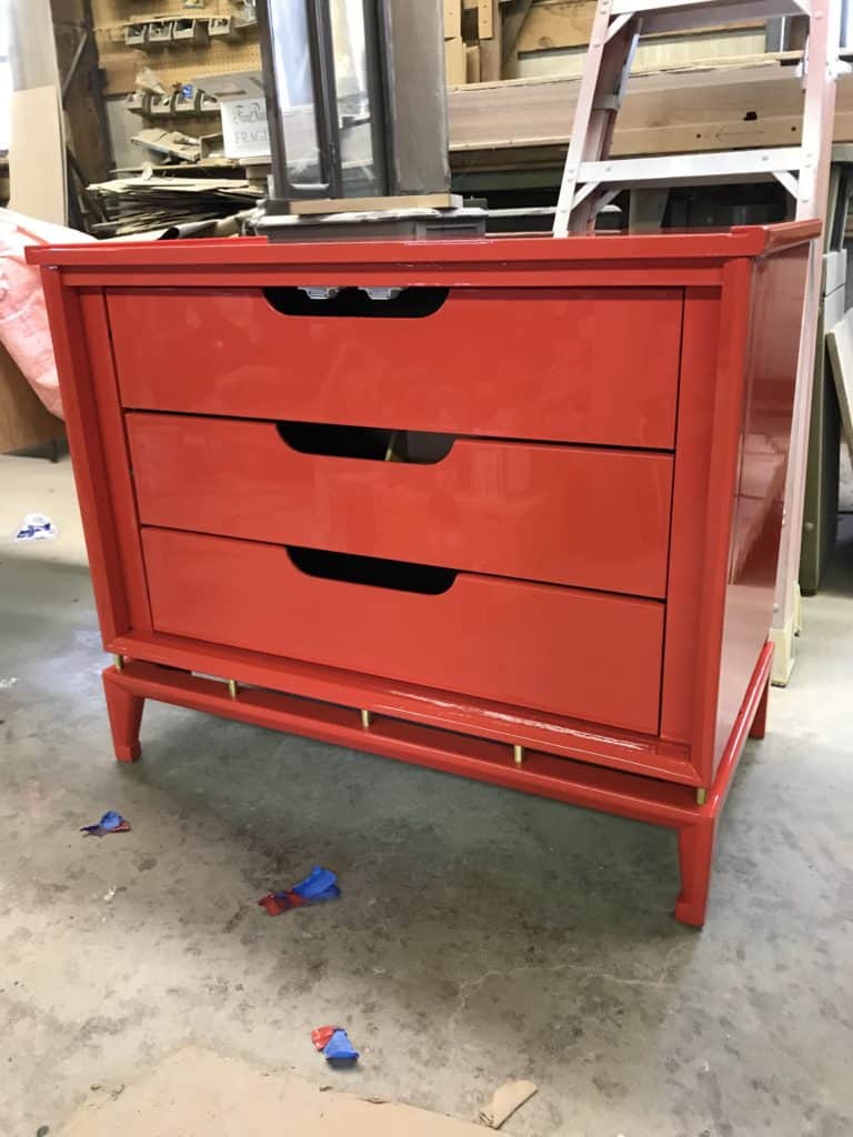 Asian inspired chest of drawers made by White Furniture