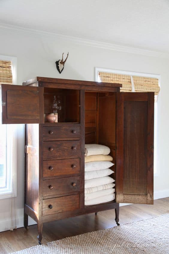 Antique linen wardrobe