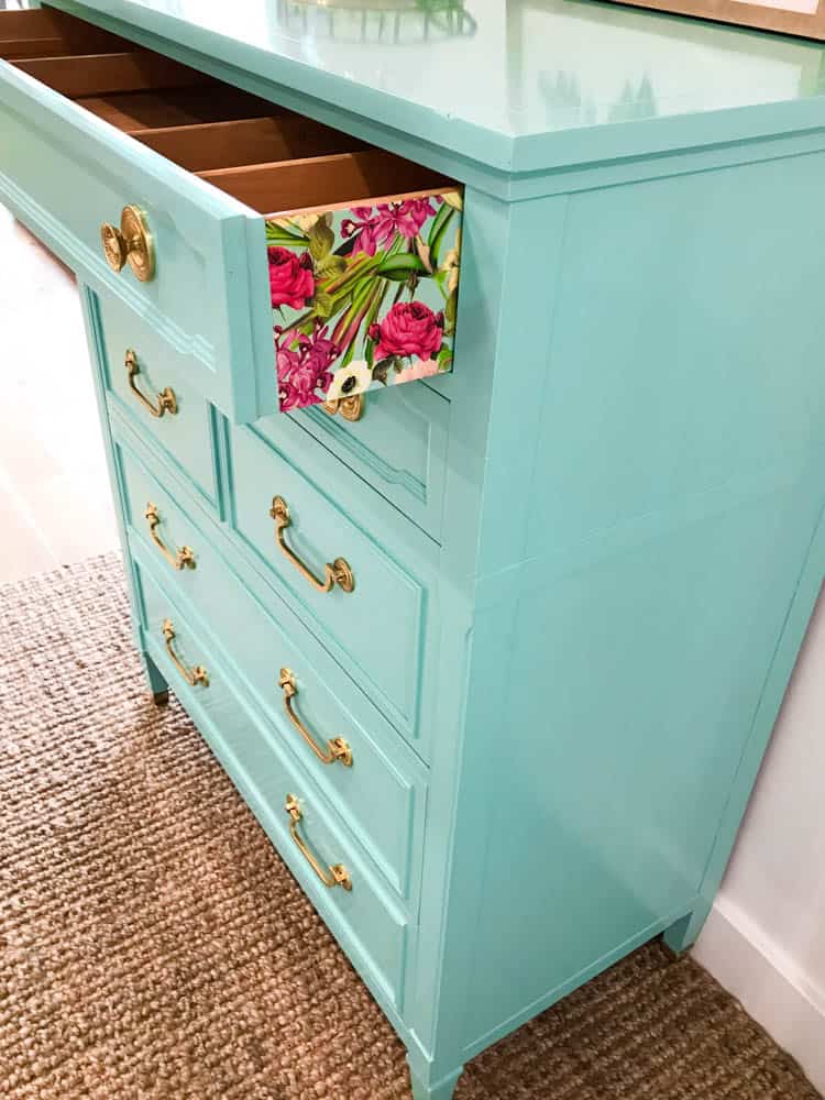 How to Line Drawers With Pretty Scrapbook Paper