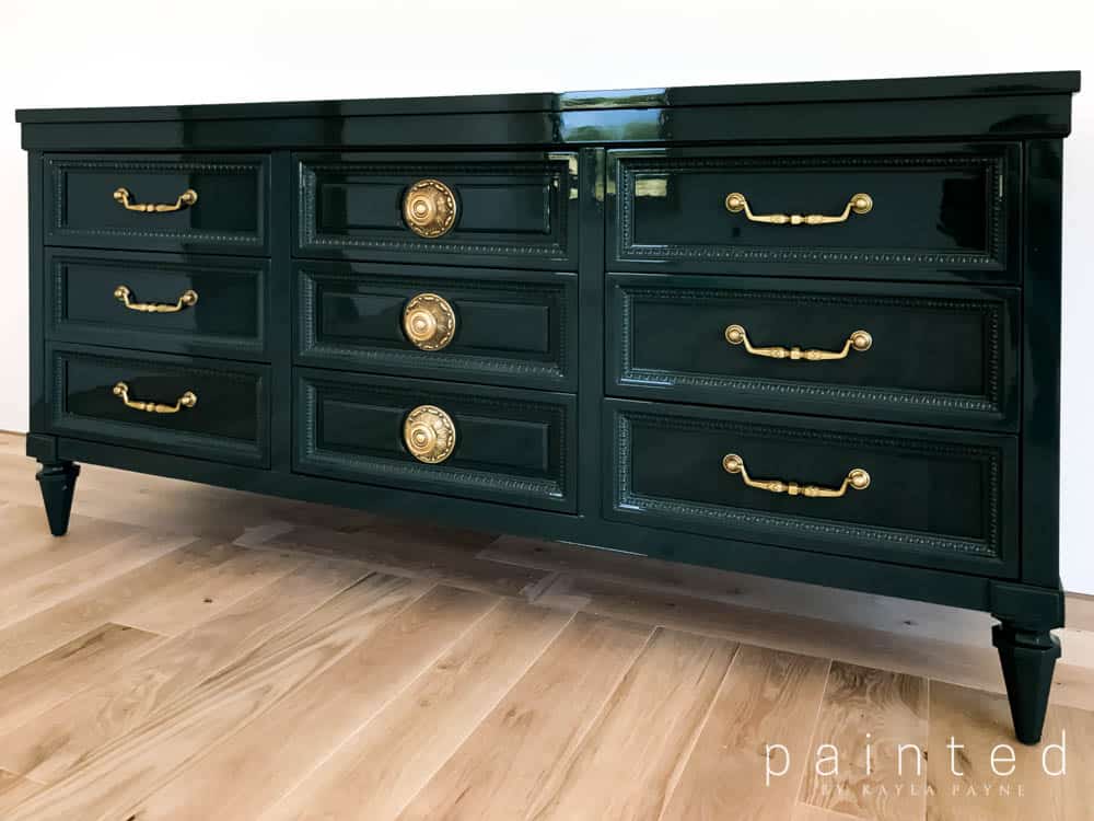 dresser painted in salamander paint 