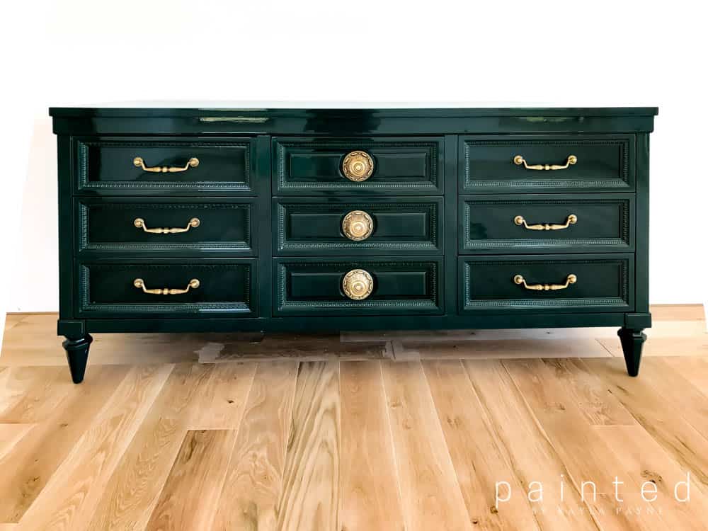 Dresser with Green Lacquer Finish