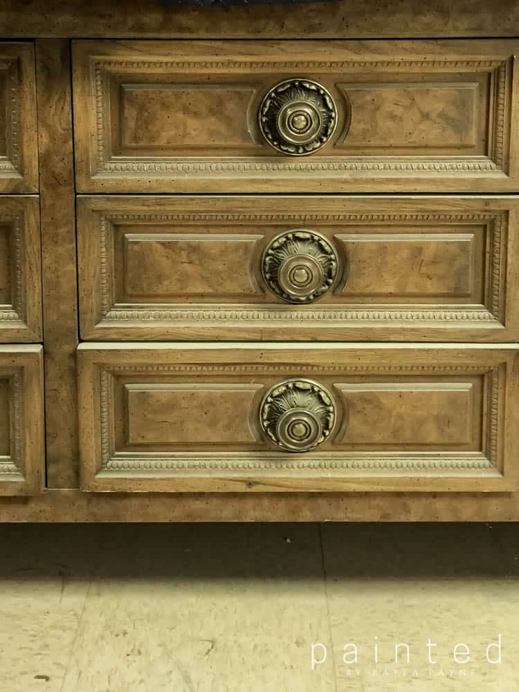 Vintage American of Martinsville Dresser with brass hardware