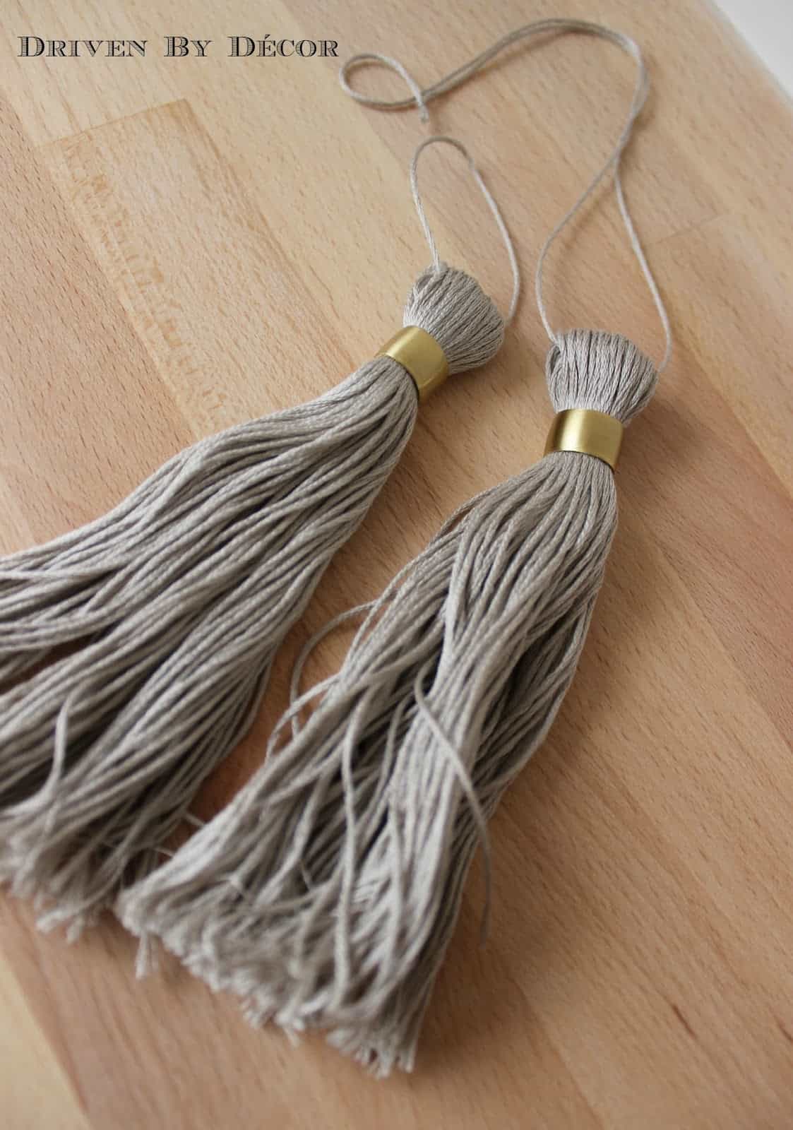 DIY tassel tutorial, how to make a tassel, easy tassel decor