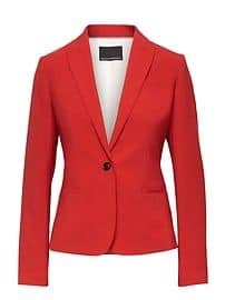 red blazer, casual red blazer, banana republic blazer