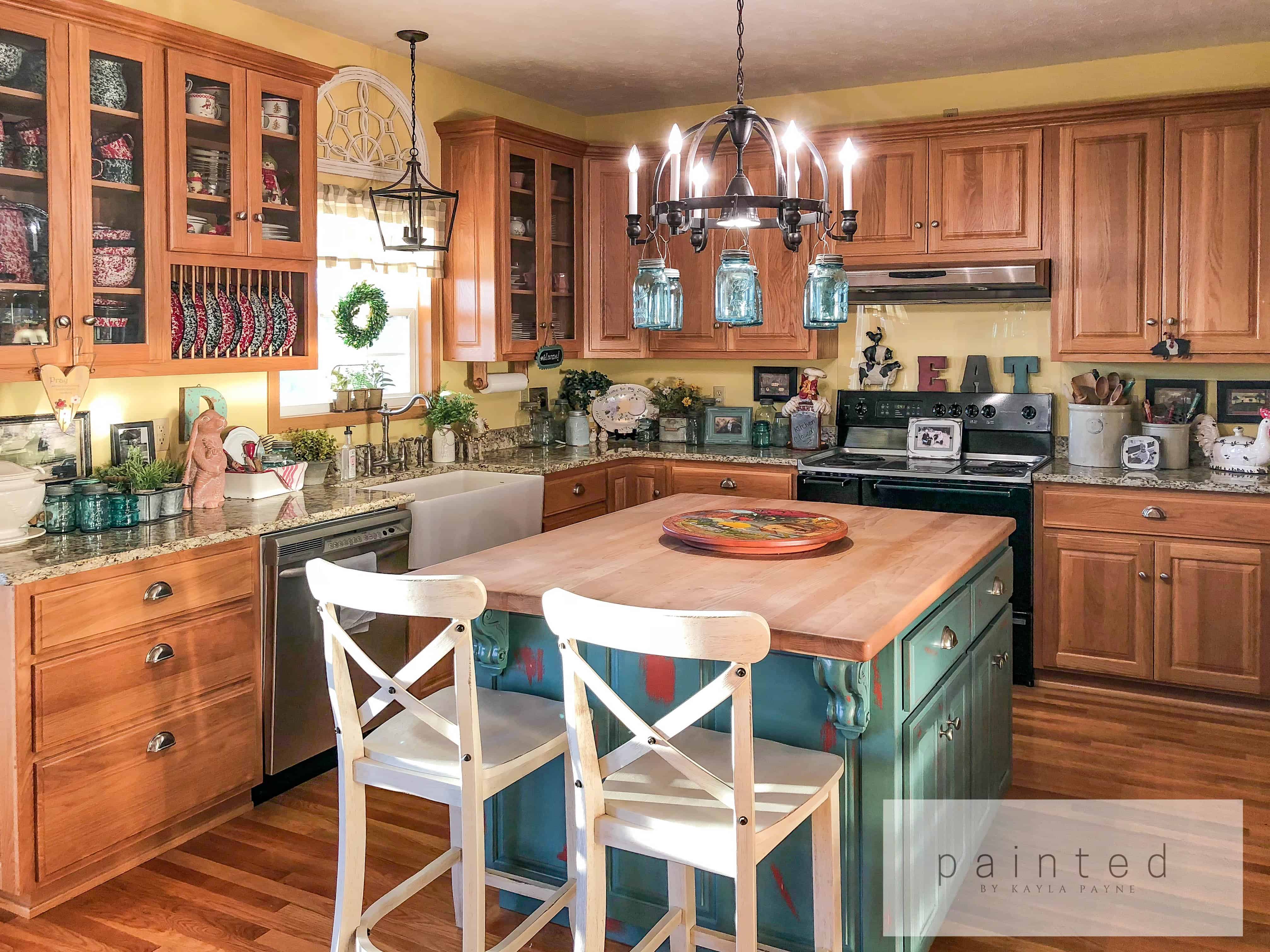 Farmhouse kitchen gets a cabinet makeover! From Oak To Alabaster!