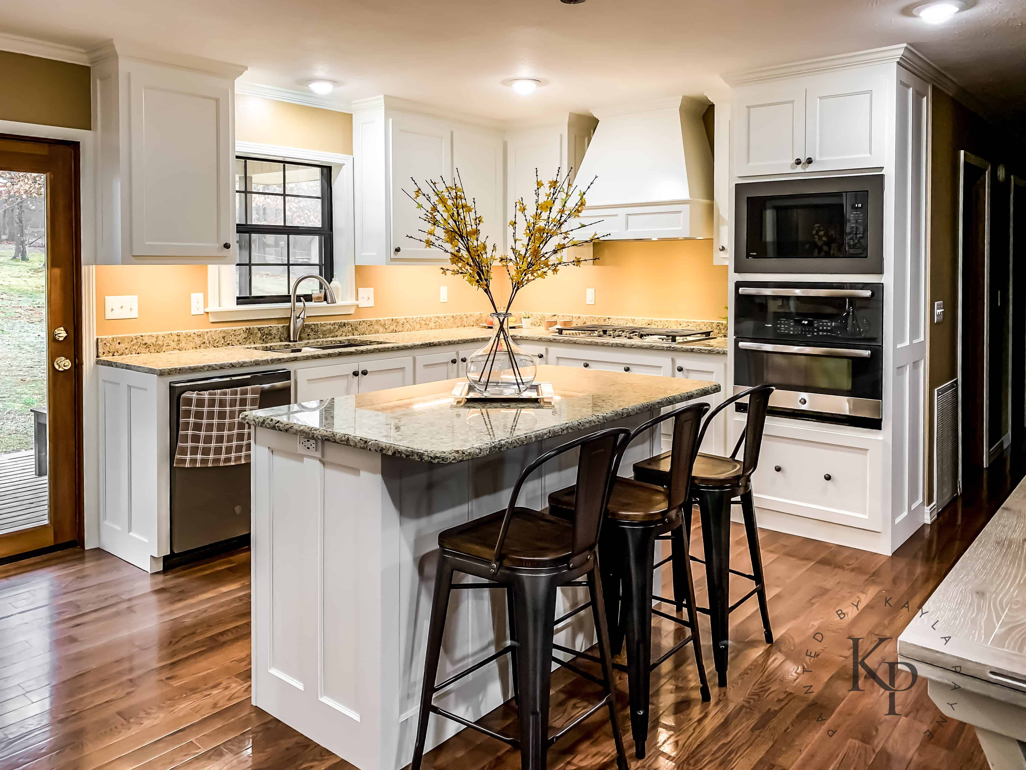 Kitchen in Sherwin Williams Dover White Painted by Kayla Payne