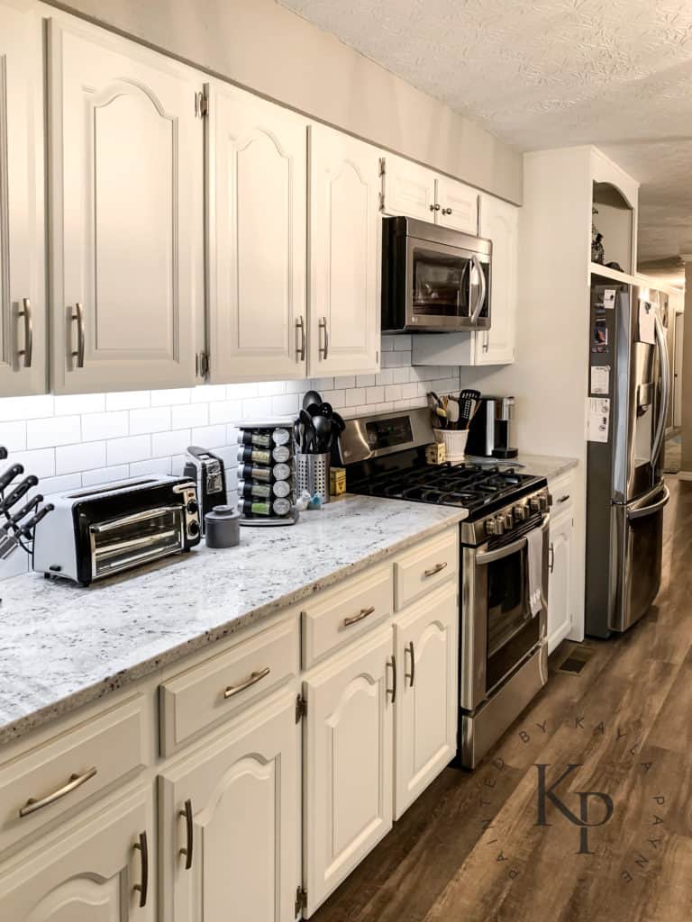 Kitchen Cabinets In Alabaster Painted By Kayla Payne