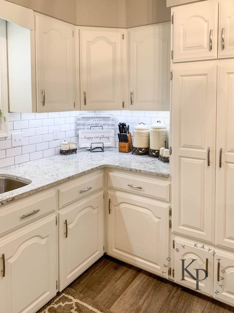 Painted Kitchen Cabinets in Alabaster Finish - Kitchen Craft