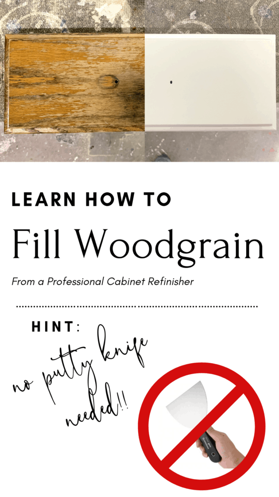 Pro Paint Secret: How to fill wood grain on cabinets! Watch this free video tutorial!