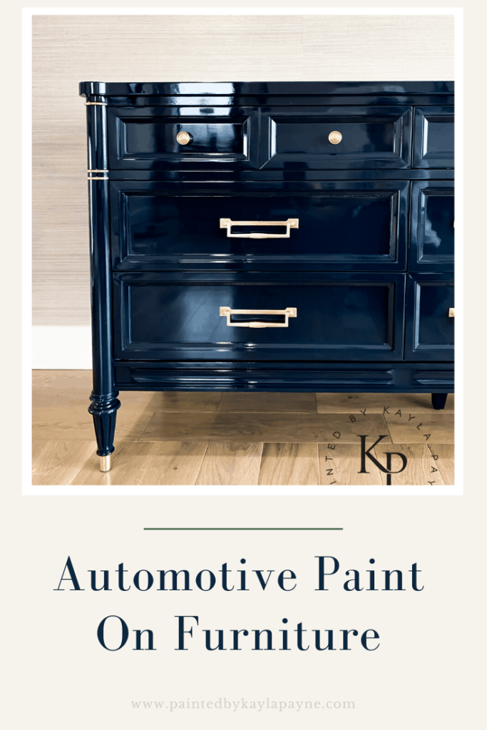 Using automotive paint on furniture for an ultra high gloss, durable finish!