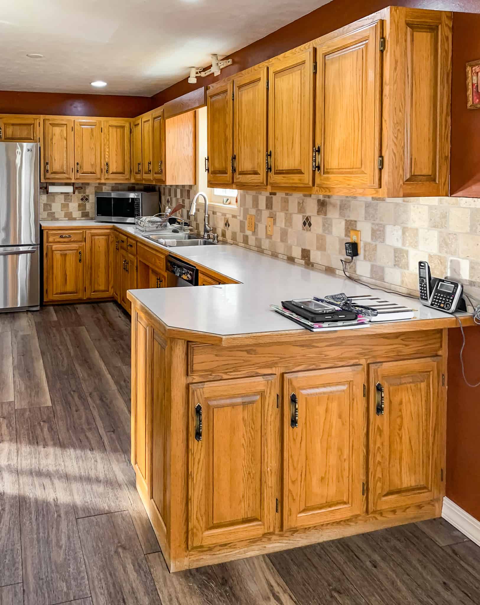 Bleached Oak Kitchen Cabinets - dearjohndesigns