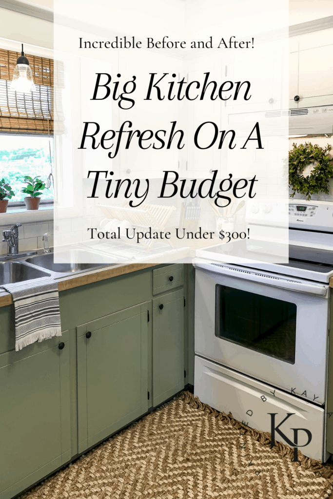 Big Kitchen Update with a tiny budget! See how this kitchen was totally transformed with under $300 spent!