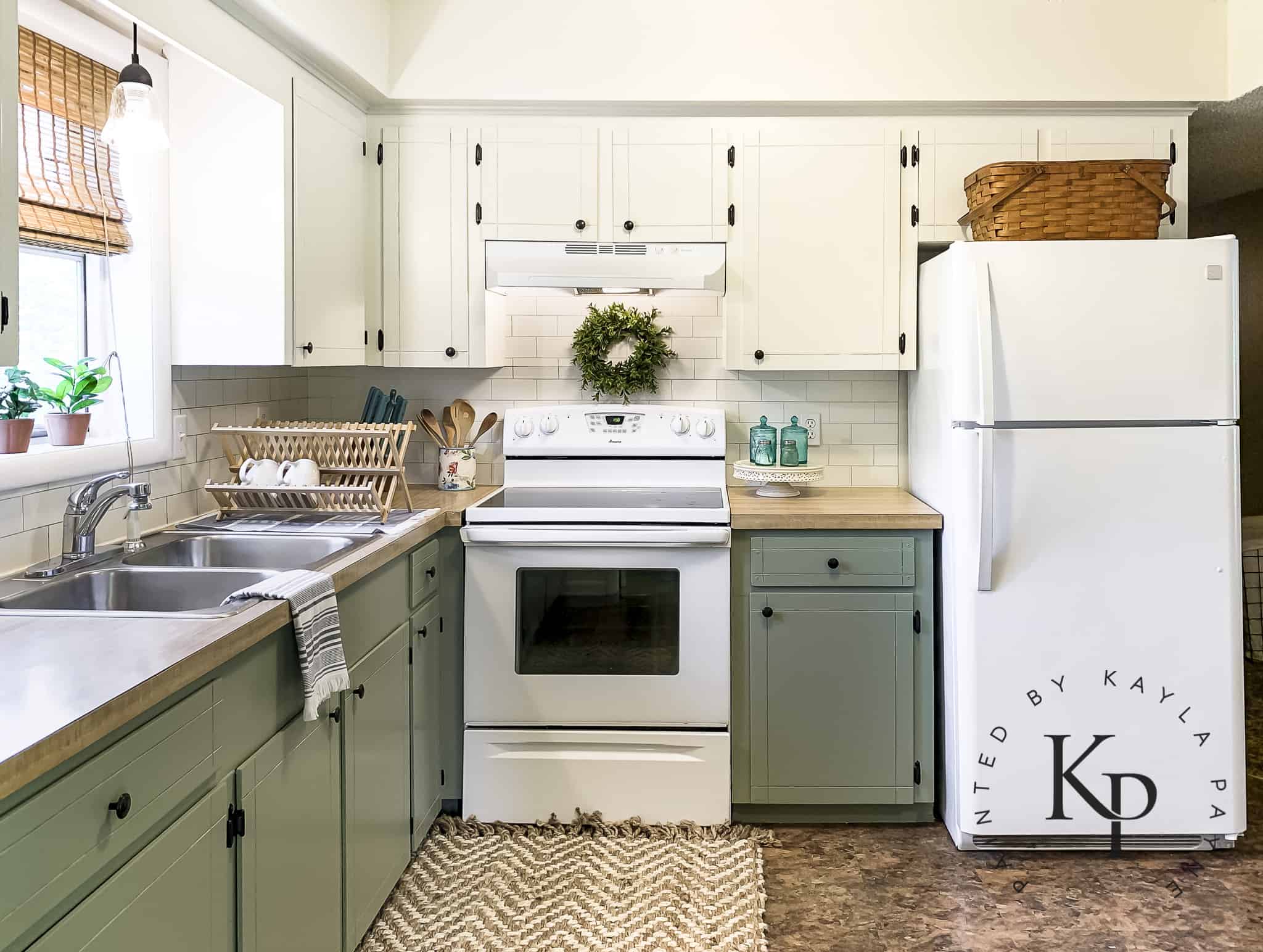 How To Repaint Kitchen Cabinets - Painted by Kayla Payne