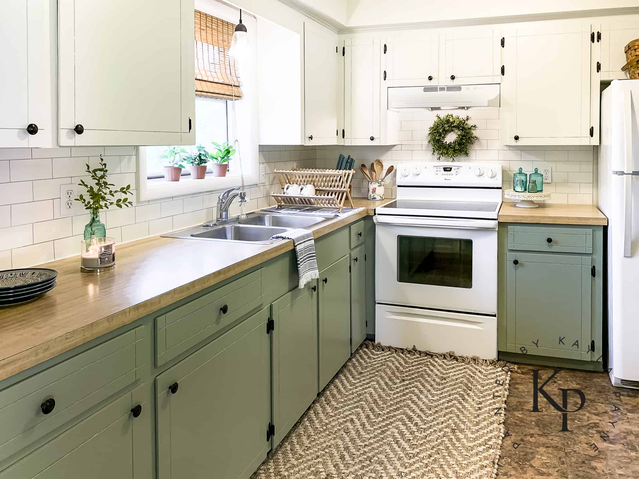 How To Repaint Kitchen Cabinets - Painted by Kayla Payne