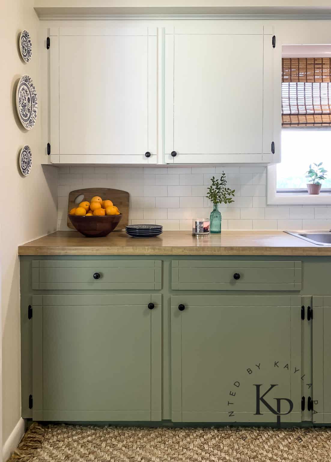 The Best Paint Colors For Green Kitchen Cabinets - Painted by Kayla Payne