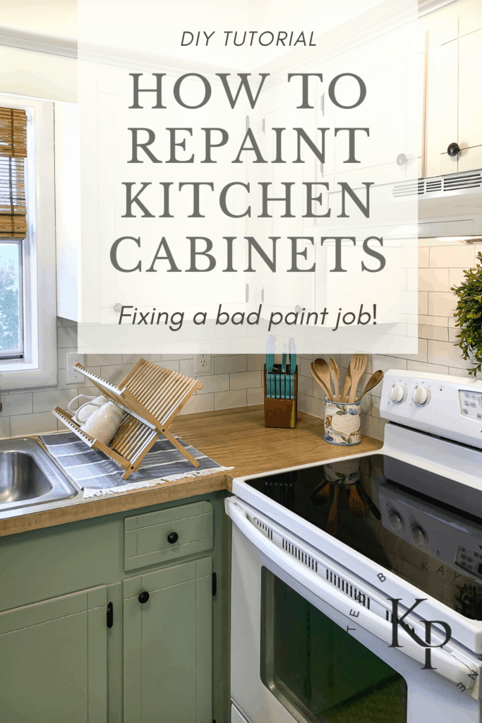 How to repaint cabinets that have previously been painted. How to fix a bad cabinet paint job