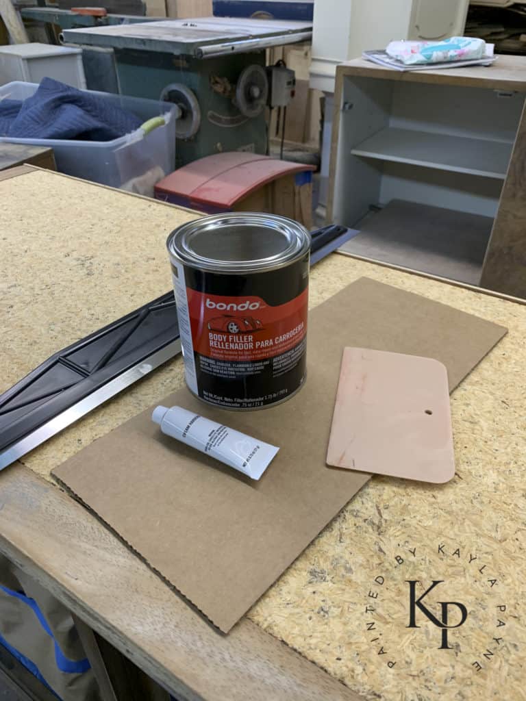 How to fix a dresser top with the veneer is too far gone! using bondo for furniture, bondo on furniture, how to use bondo for furniture repair, bondo on dresser top
