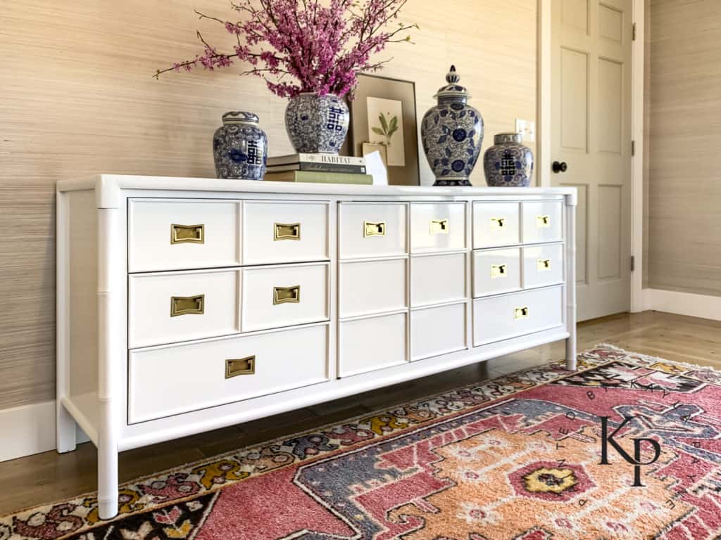 Campaign dresser by Century Furniture with brass hardware
