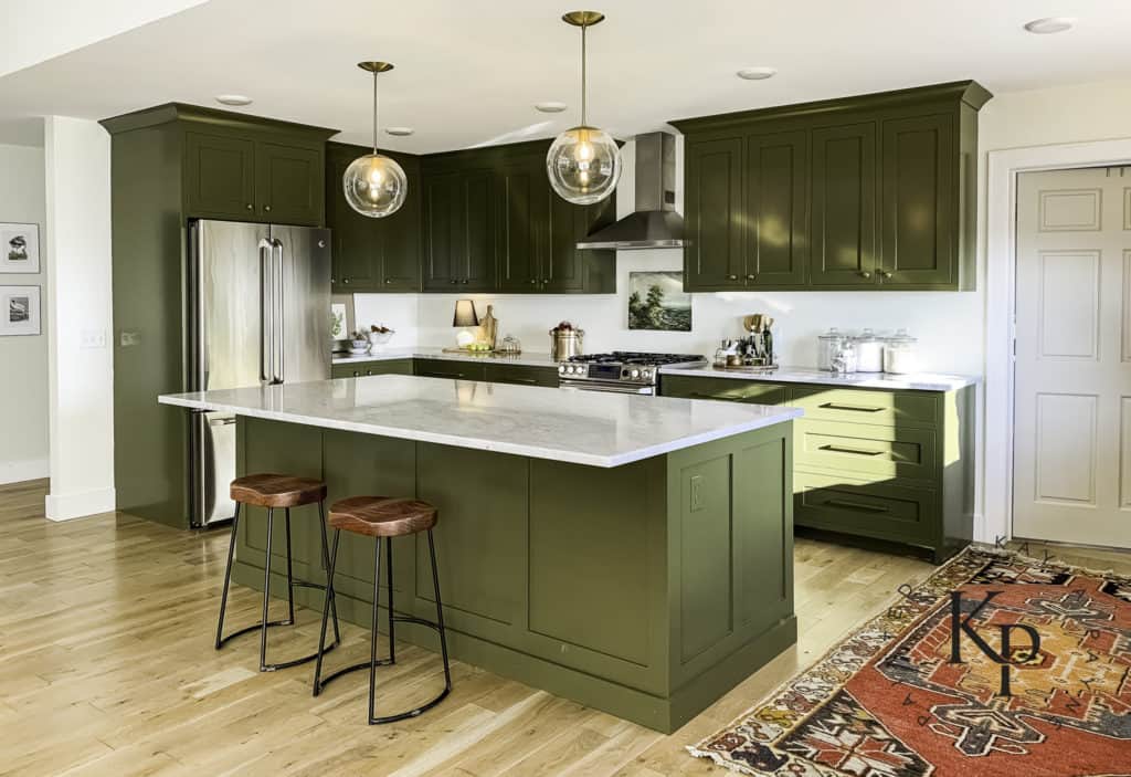 olive green kitchen cabinets