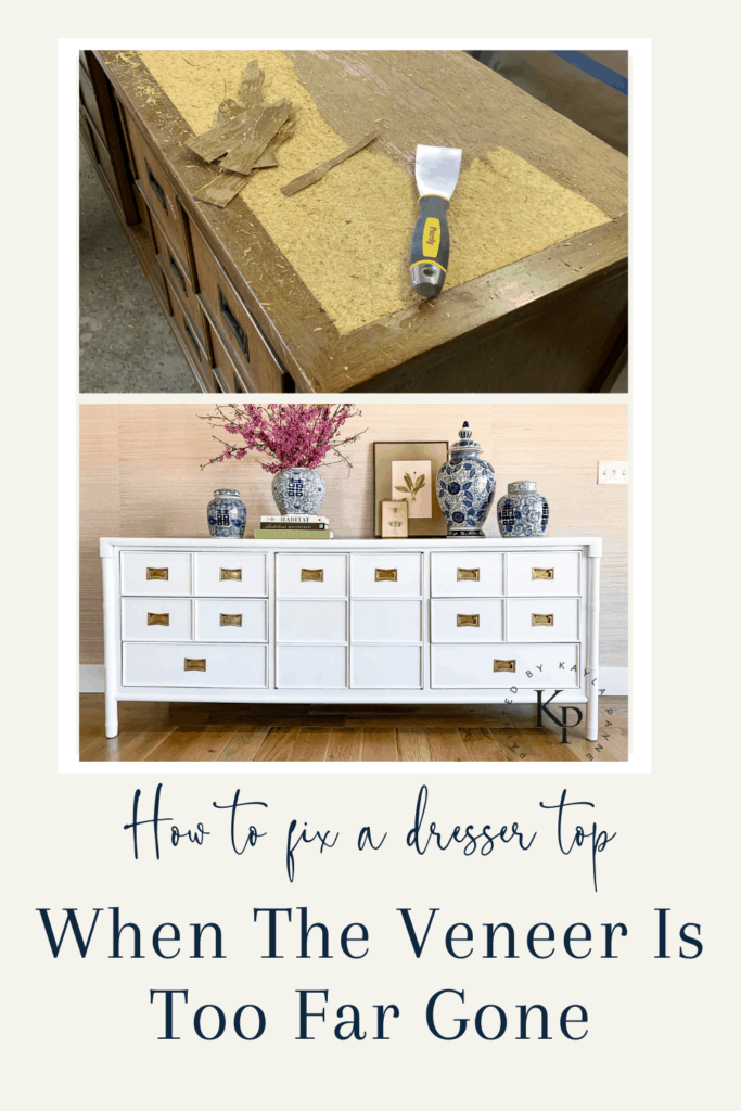How To Fix A Dresser With Wood Veneer, Dresser Top Material