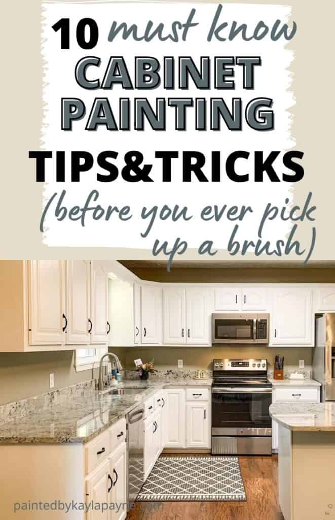 cabinet painting tips pinterest image