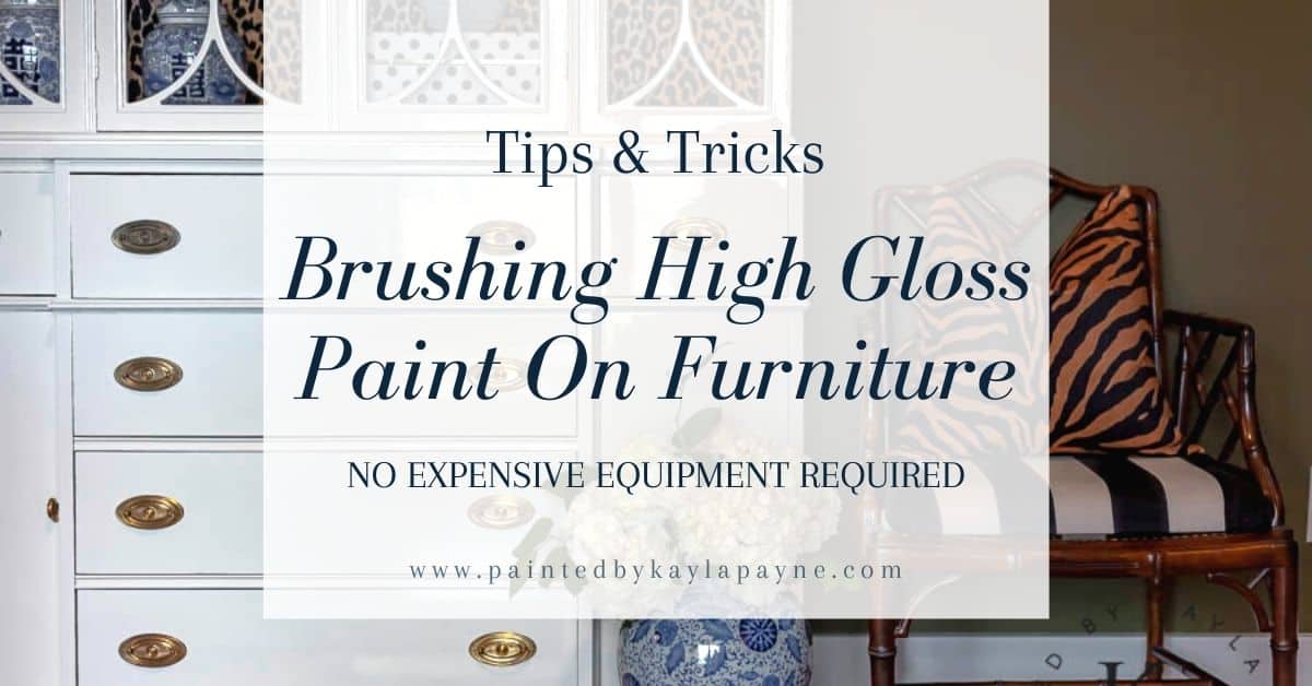 High Gloss Oil Paint On Furniture, How To Paint Over Brown Furniture White Without Brush Marks