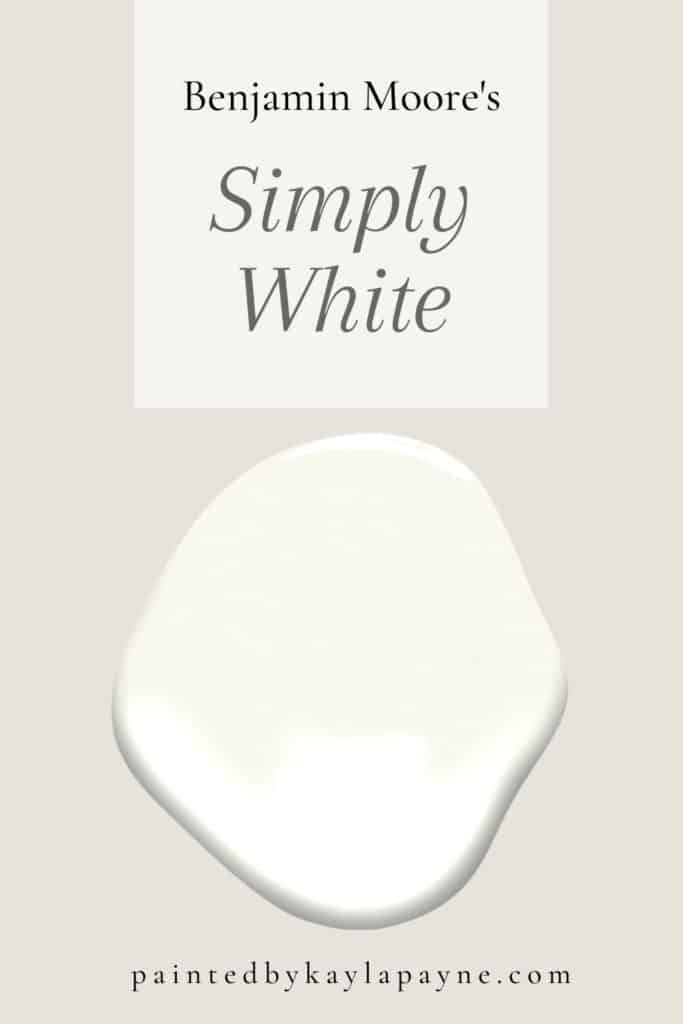 If you’ve been searching for a beautiful warm white for your kitchen cabinets, Benjamin Moore’s Simply White is a must-have for consideration. It’s clean and crisp without being cold or harsh. Learn all about this color to see if it’s right for your home.