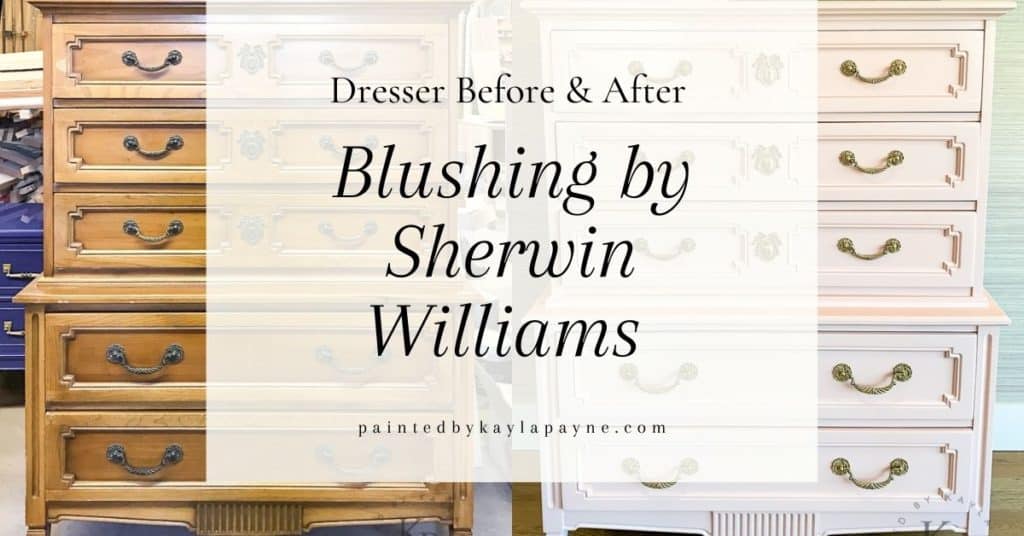 Blushing by Sherwin Williams - Painted Dresser Before & After