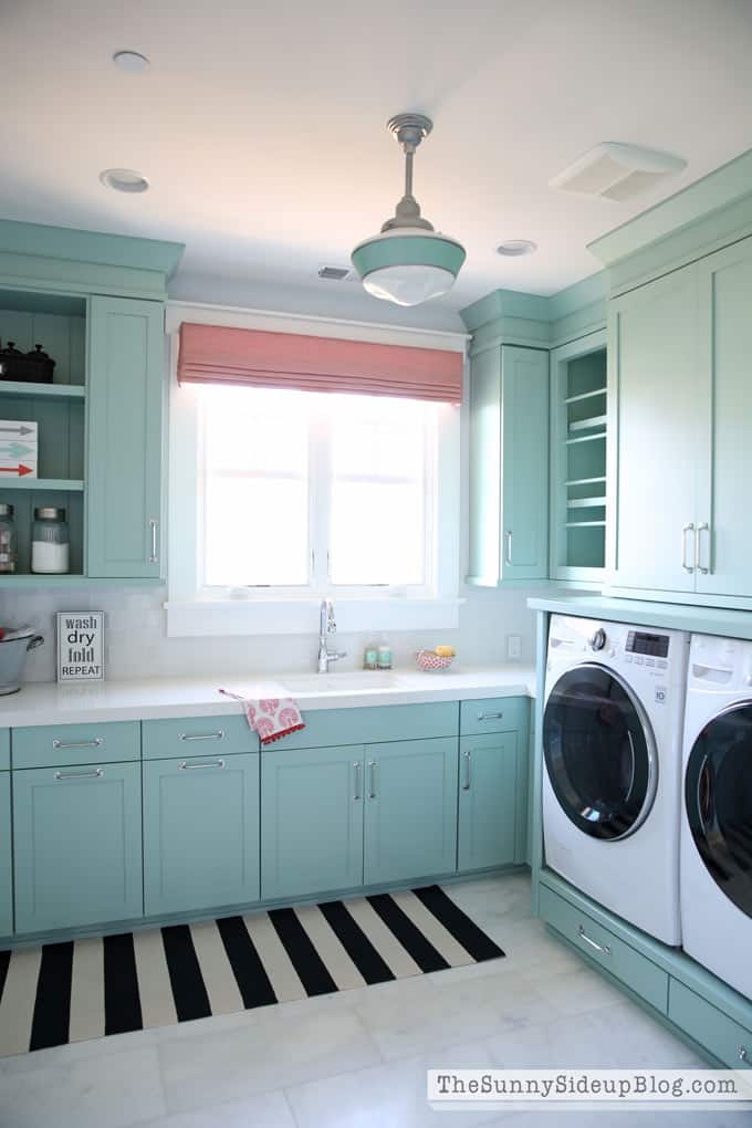 laundry room cabinets in wythe blue 