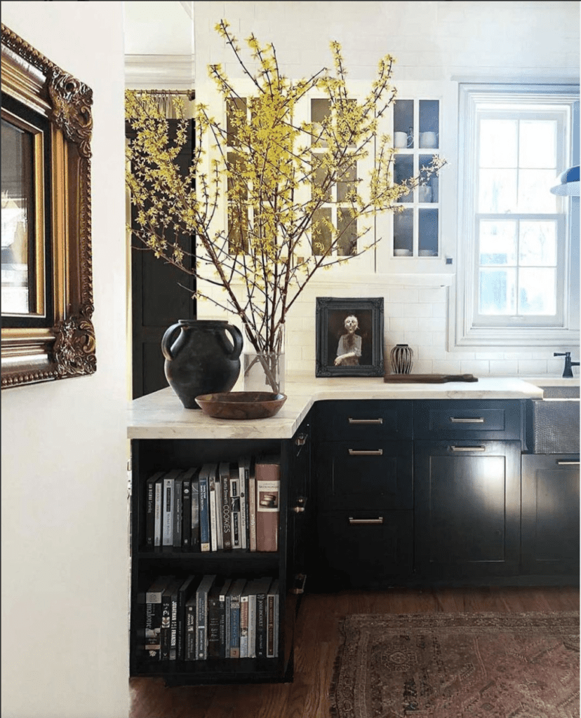 using large branches in the kitchen is one designer tip to make your kitchen look more expensive