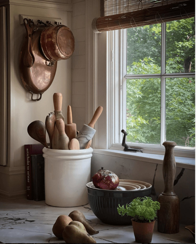 how to display rolling pin collection. designer tips on how to make your kitchen look more expensive