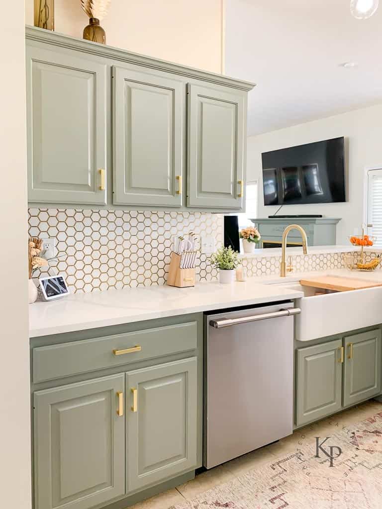 Sherwin Williams Evergreen Fog Kitchen Cabinets